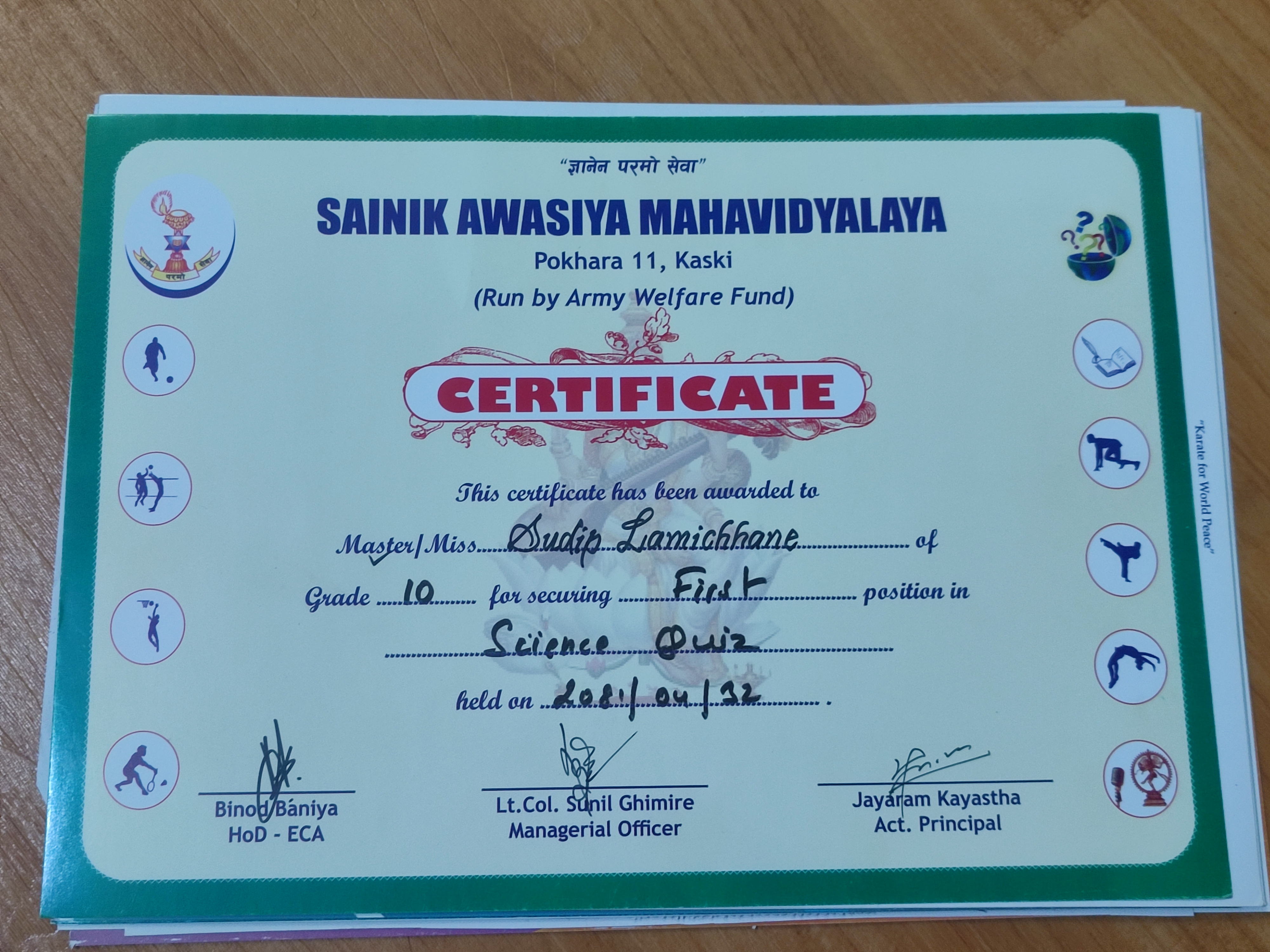 Certificate 4