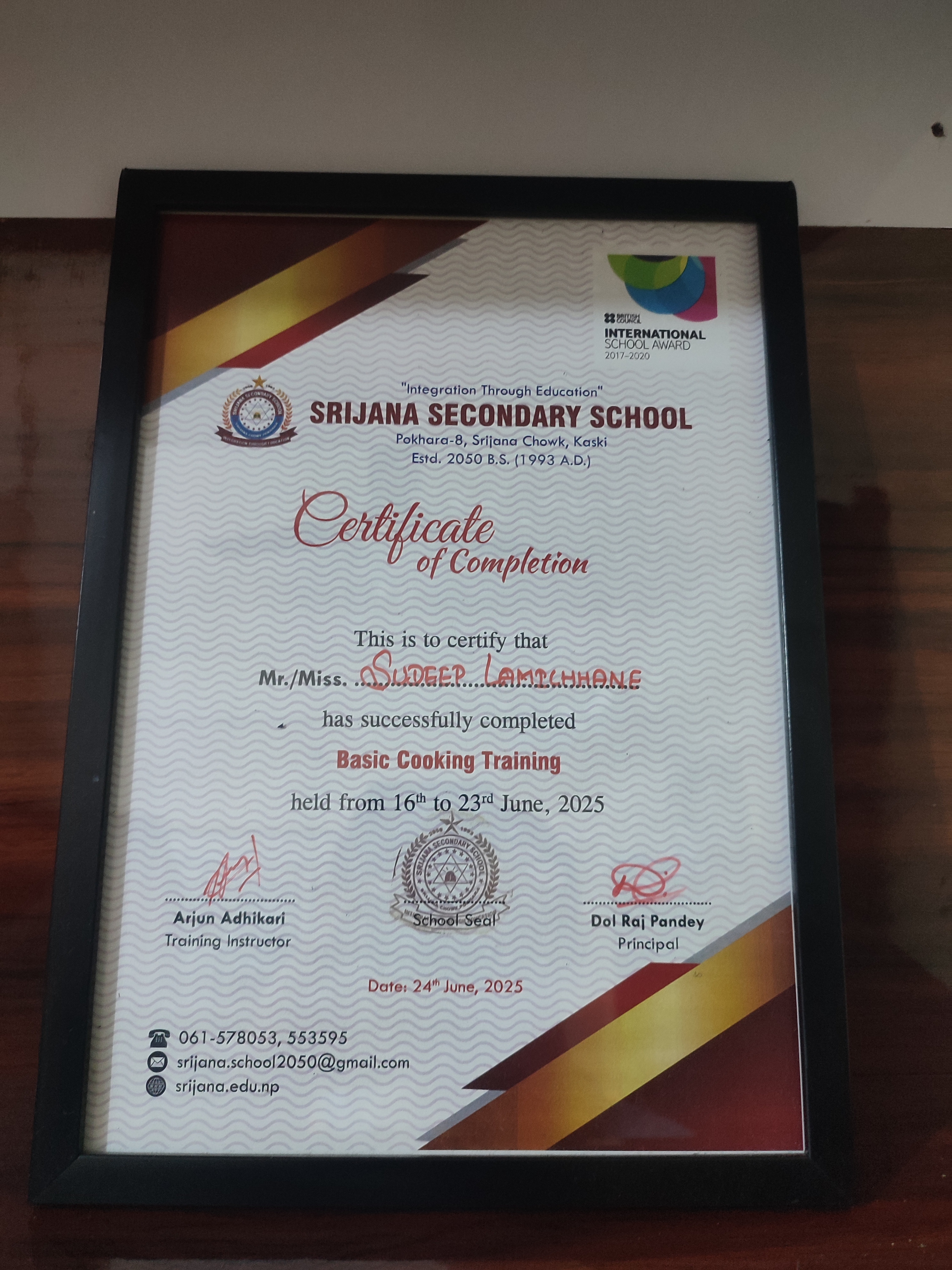Certificate 3